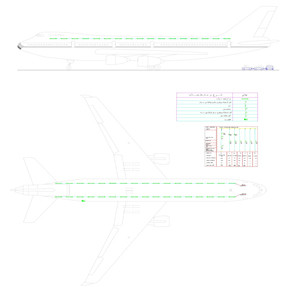 نقشه کشی تاسیسات الکتریکی روشنایی هواپیما